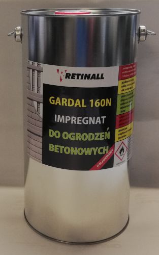 GARDAL 160N impregnat polimerowy do ogrodzeń betonowych
Zastosowanie: Impregnat Gardal 160N przeznaczony jest do impregnacji ogrodzeń betonowych. Może być też stosowany do impregnacji innych podłoży betonowych takich jak: wylewki betonowe, kostka brukowa, lastriko – po uprzednim sprawdzeniu efektu działania na niewielkiej powierzchni. Dzięki swojej zdolności do penetracji wnika w strukturę materiału dając efekt mokrego podłoża oraz tworzy lekko błyszczącą warstwę polepszającą odporności na plamy i  zabrudzenia oraz porastanie glonami, grzybami i porostami.
Funkcje:
- zabezpiecza przed pyleniem betonu tworząc mikropowłokę,
- zabezpiecza przed wchłanianiem wody, 
- zabezpiecza przed solami, kwasami oraz zasadami,
- zabezpiecza przed wnikaniem olejów oraz wchłanianiu pyłów (kurzu),
- zmniejsza możliwość rozwijania się porostów na powierzchni,
- odporny na  warunki atmosferyczne,
- ułatwia mycie
Sposób użycia:
Impregnat powinien być stosowany na podłoża suche, oczyszczone z kurzu, wosku, tłuszczu, oleju, smarów oraz nieprzepuszczalnych powłok malarskich.
Preparat można nanosić pędzlem, wałkiem lub pistoletem natryskowym na podłoże o temperaturze powyżej +5ºC.